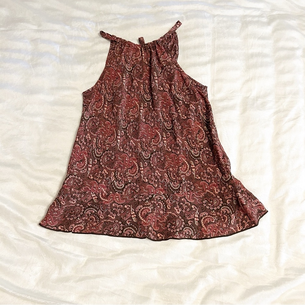 Cinnamon Girl Paisley Print Sleeveless Top